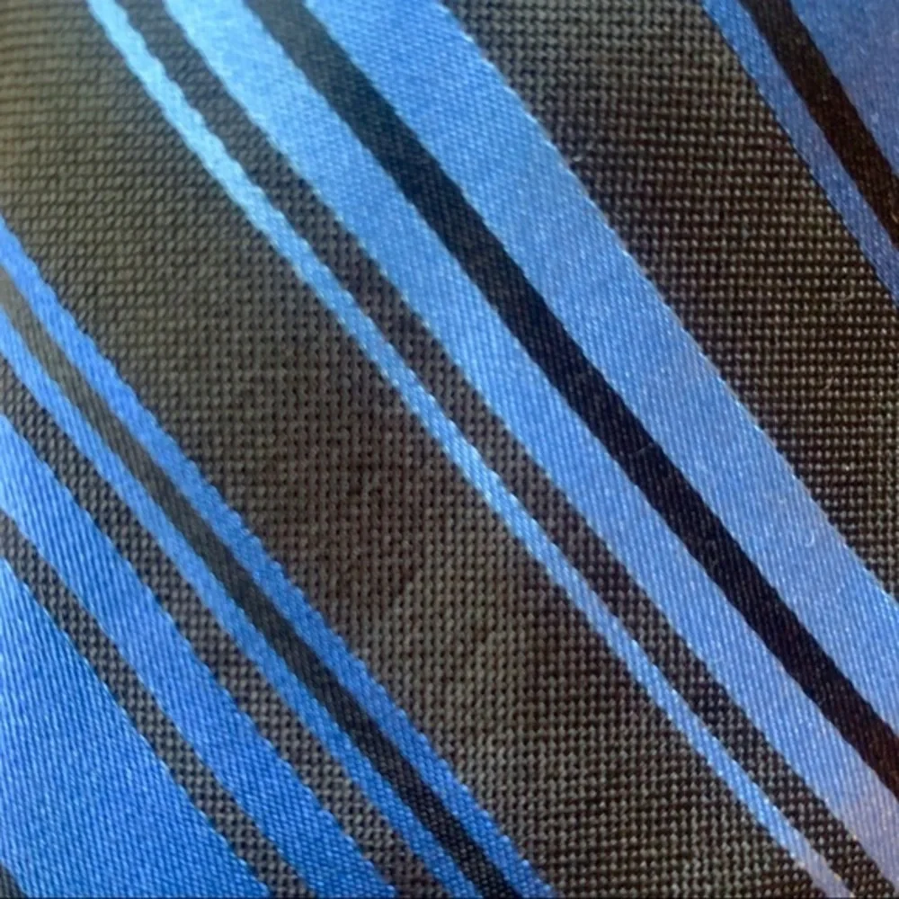Ted Baker XL Black & Blue Striped Tie